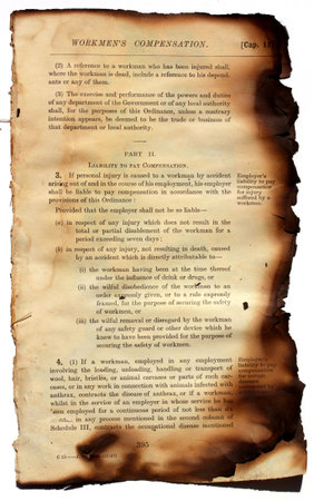 Close up of burned book for backgroundの写真素材