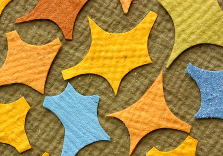 Handmade color papers for background