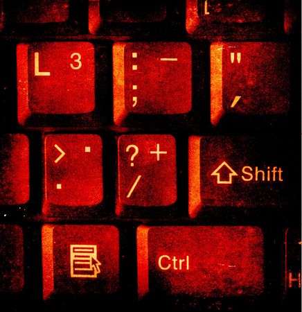 Close up of grunge rusty computer keysの写真素材