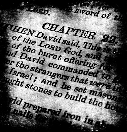 Close up of old Holy bible bookの写真素材