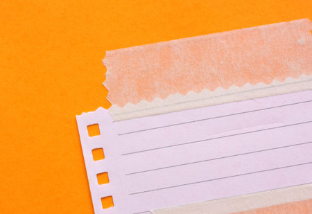 Close up of note paper for backgroundの写真素材
