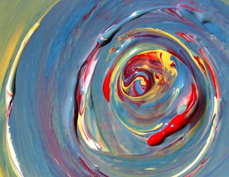 Close up of abstract hand painted artの写真素材