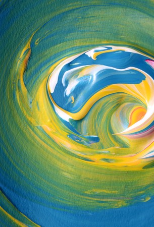 Close up of abstract hand painted artの写真素材