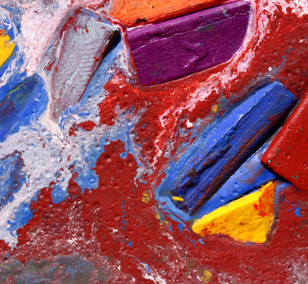 Close up of colorful pastels 