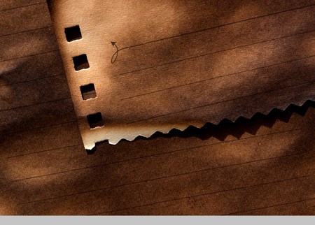 Note papers with burned and torn edges の写真素材