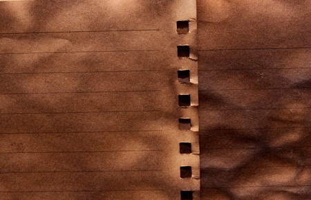 Note papers with burned and torn edges の写真素材