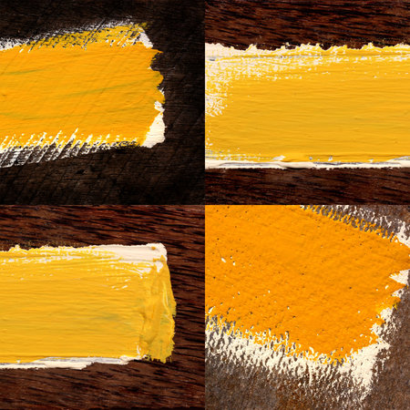 Close up of wood with brush lines の写真素材