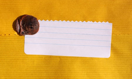 Close up of note paper for backgroundの写真素材