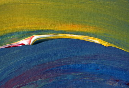 Close up of colorful ink brush lines の写真素材