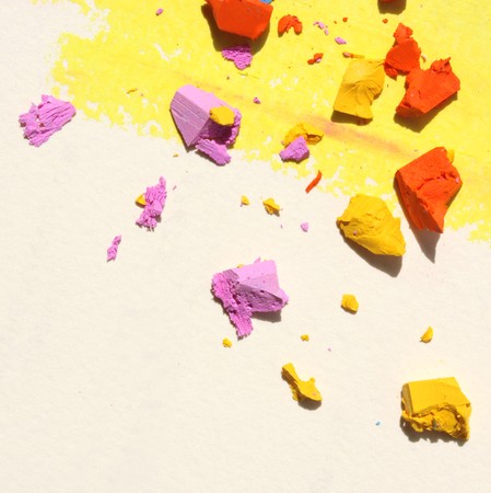 Close up of color oil  pastel の写真素材