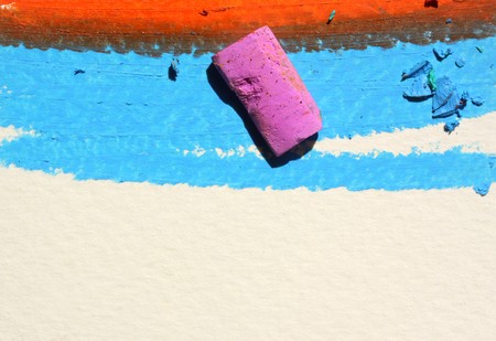 Close up of color oil  pastel の写真素材