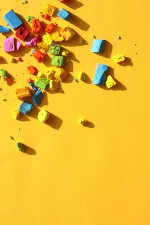 Close up of color oil  pastel の写真素材