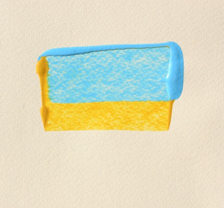 Close up of cardboard with brush lines の写真素材