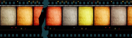 Close up of vintage movie film stripの写真素材