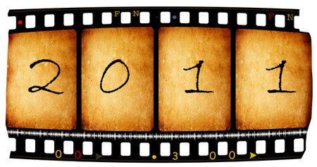 Vintage film with 2011 new year の写真素材