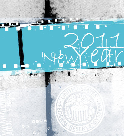 Vintage background with 2011 new year 