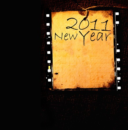 Vintage background with 2011 new year の写真素材