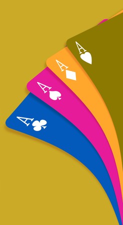 Aces on a gradient backgroundの写真素材