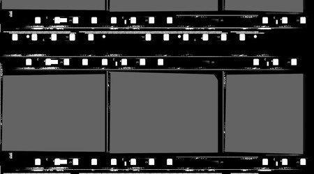 Close up of vintage movie film stripsの写真素材