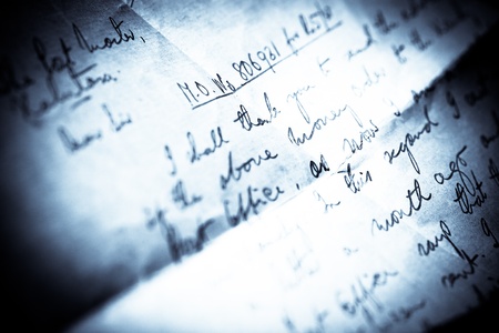 close up of Vintage Letterの写真素材