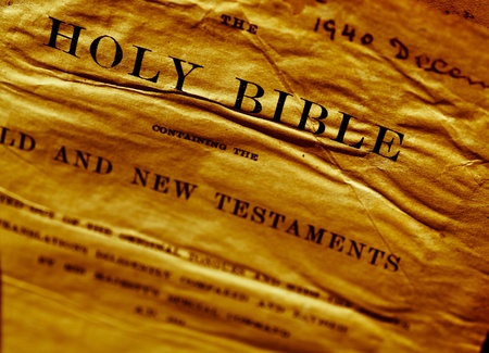 Close up of Holy Bibleの写真素材