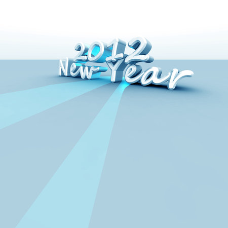 2012 Happy New Year ,3D art