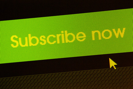 Close up of web Icon on LED screenの写真素材