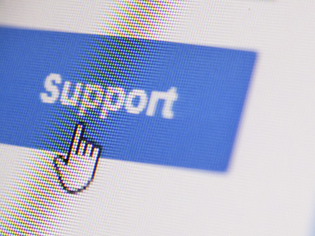 Close up of web Icon on LED screenの写真素材