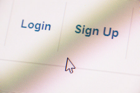 Close up of web Icon on LED screen