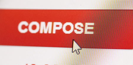 Close up of web Icon on LED screenの写真素材