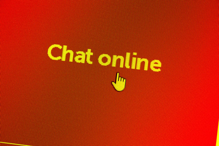 Close up of web Icon on LED screenの写真素材