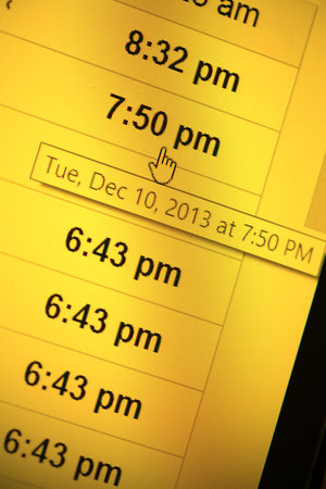 Close up of web Icon on LED screen