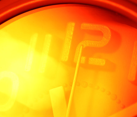 Close up of an clock face