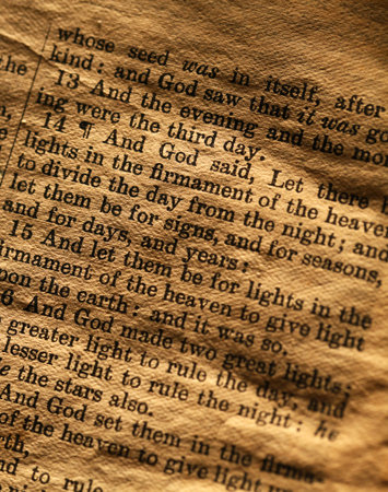 Close up of  Holy bible