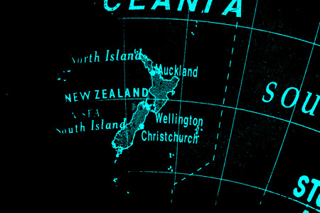 Close up of a detailed world mapの写真素材