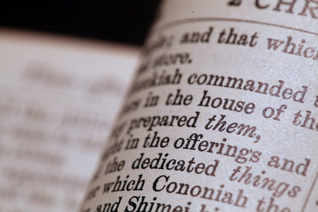 Close up  of Holy Bible