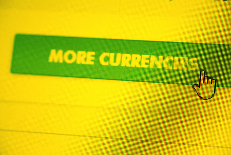 Close up of web Icon on LED screenの写真素材