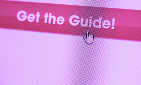 Close up of web Icon on LED screenの写真素材