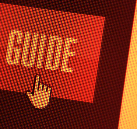 Close up of web Icon on LED screenの写真素材