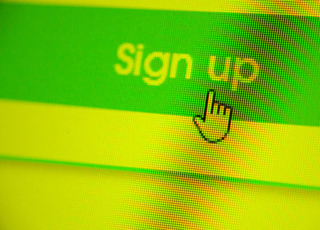 Close up of web Icon on LED screen