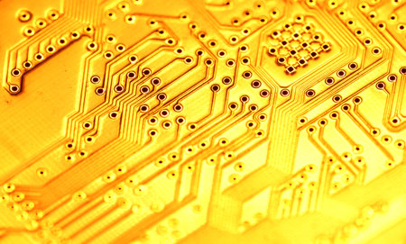 Close up of an electronic circuit board