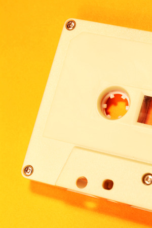 Close Up of a Classic Audio Cassetteの写真素材
