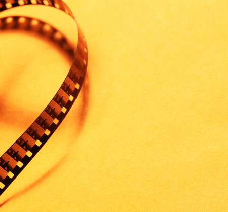 Close up of an Old 8mm film strip