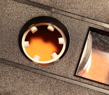 Close Up of a Classic Audio Cassetteの写真素材
