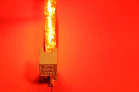 Close up of a Halogen Bulbの写真素材