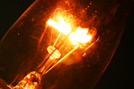 Close up of  Tungsten Bulbの写真素材