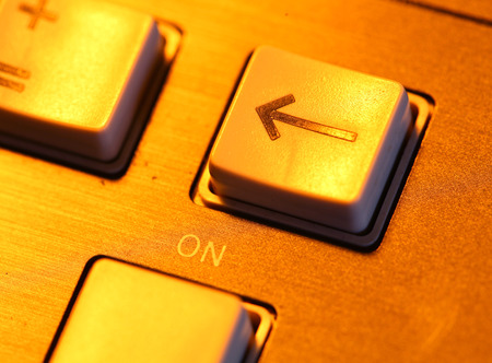 Close up of an old computer keyboardの写真素材