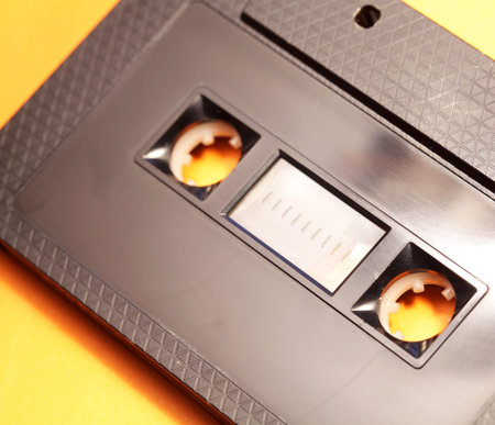 Close Up of a Classic Audio Cassetteの写真素材