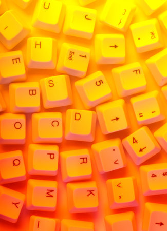 Close up of computer keysの写真素材