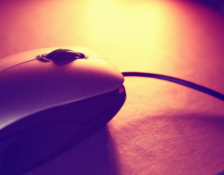 Close up of a  computer mouse
